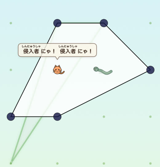 ヘビが入った部屋とお手本